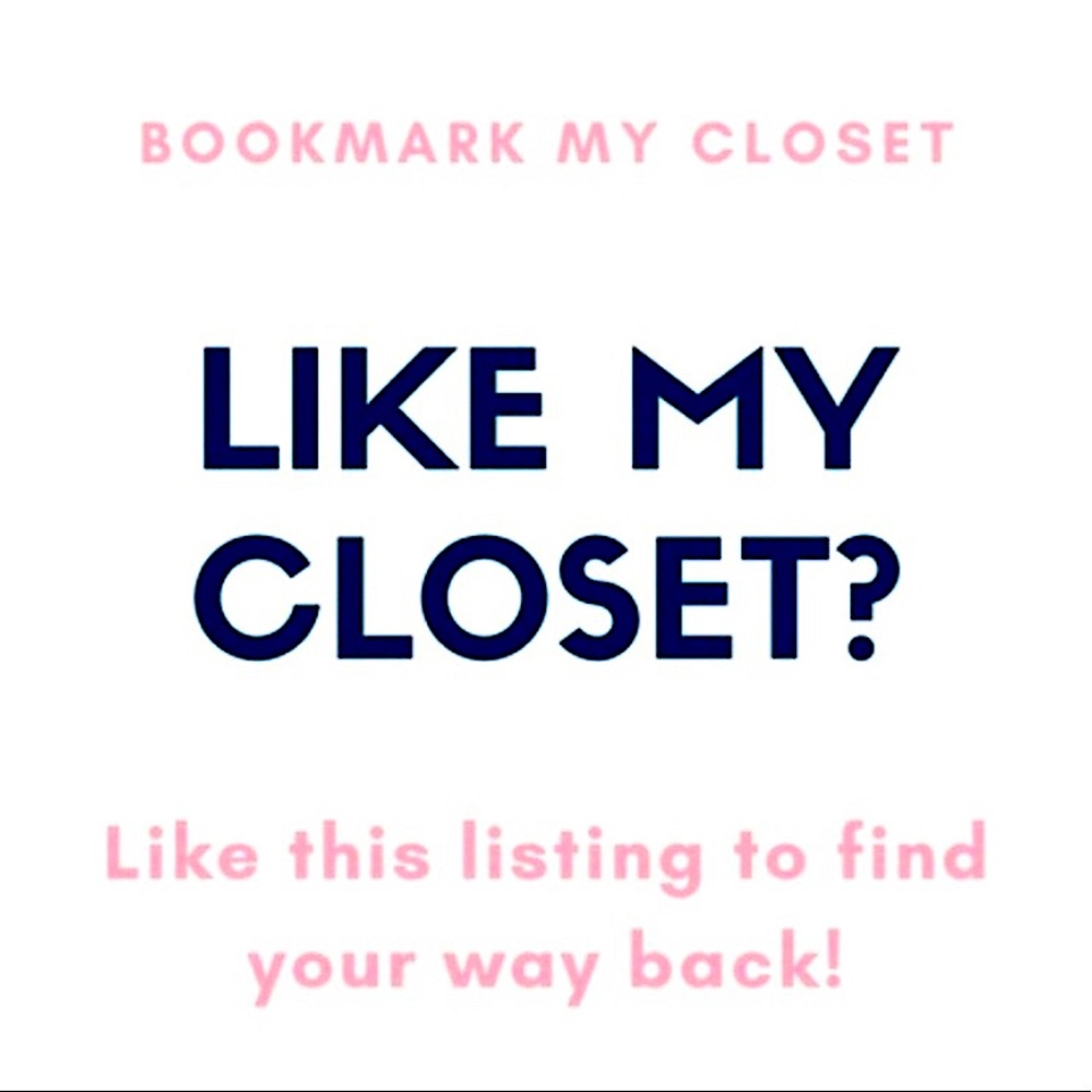 Like my Closet? “Like” to bookmark my closet!